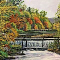 Crane Pond Waterfall Autumn